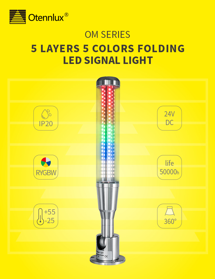 5 colors led signal tower warm lights