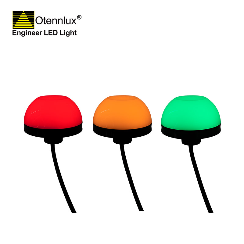 Otennlux O90 LED SIGNAL LUMIÈRE CHAUFFANTE POUR MACHINE. Diamètre 90mm, 24v , 3 couleurs